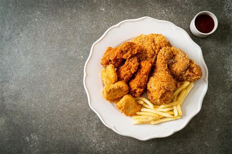 Thematic photo of fried chicken on a plate
