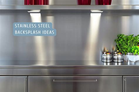 Thematic photo of a modern kitchen with an stainless steel backsplash