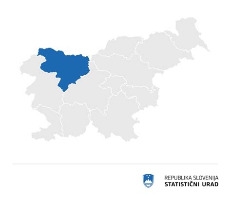 Zemljevid regije Gorenjska z označenimi lokacijami restavracij in trgovin s prehrano