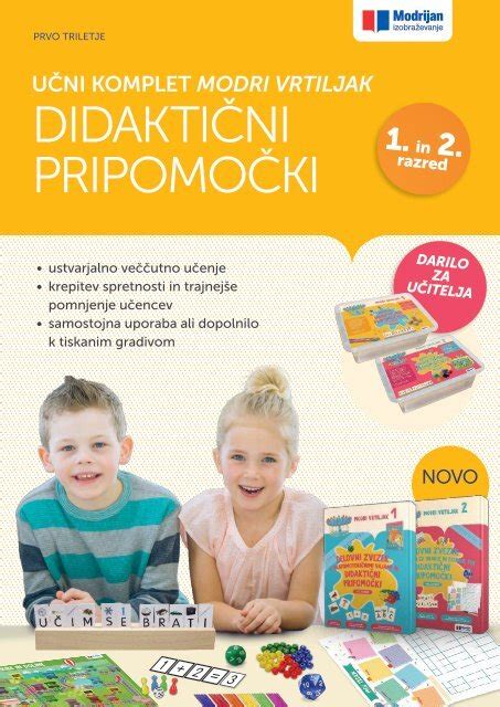 Slikovni prikaz didaktičnih pripomočkov in izobraževalnih materialov za učitelje