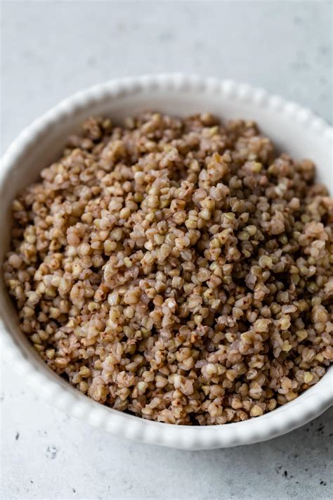 Thematic photo of cooked buckwheat with vegetables