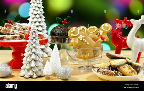 Thematic photo of pudding cookies on a festive table