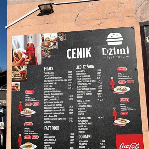 Fotografija notranjosti Fast Food Džimi ali urejene restavracije