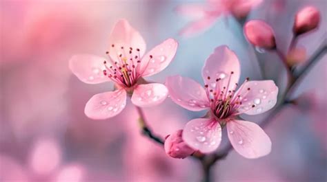 Ilustracija japonskih češnjevih cvetov v polnem razcvetu.