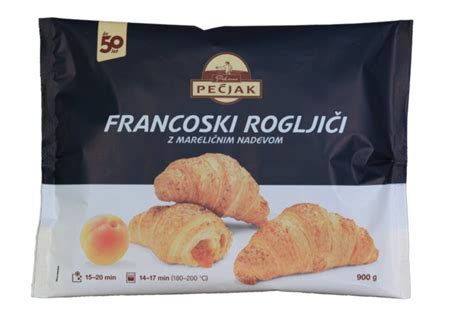 zamrznjeno pecivo v posodah