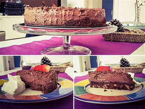 Torta z oreščki, posipana po robovih
