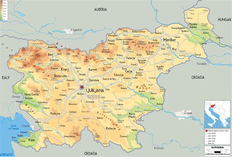 Zemljevid Slovenije s prikazom lokacij ključnih kmetij in sirarn