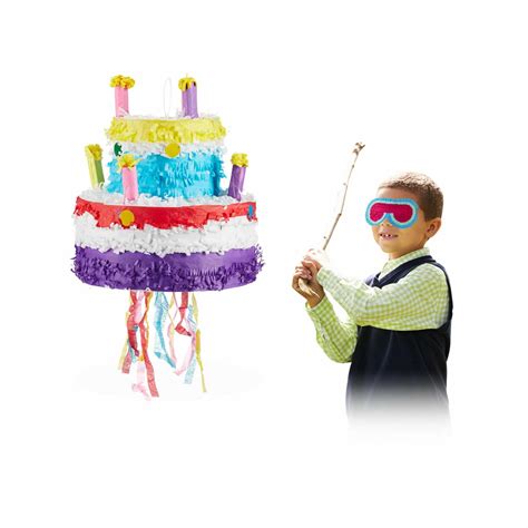 Slika mavrične pinata torte s pisanim notranjim presenečenjem