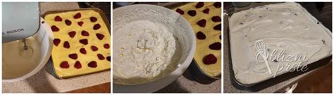 diagram postopka izdelave sadne kreme za torto brez peke