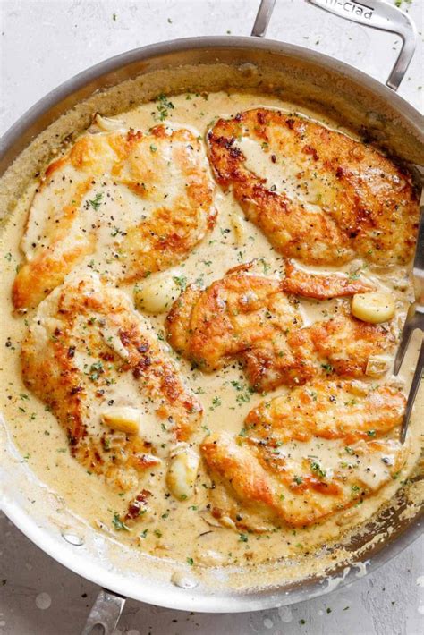 Thematic photo of chicken in cream sauce