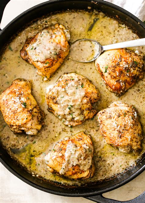 Photo of chicken in cream sauce baked in the oven