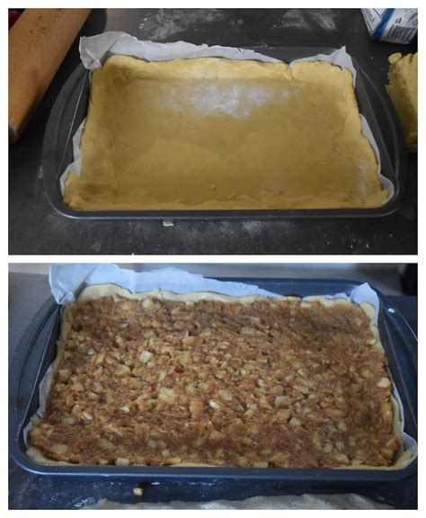 Tematsko fotografijo jabolčno-malinove pite, narezane na kose