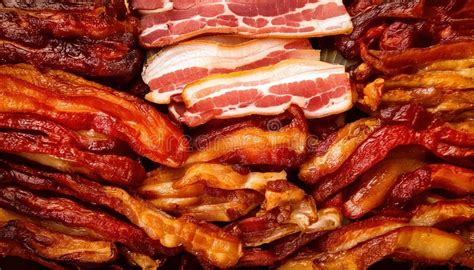 Thematic photo of various types of bacon