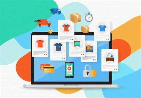 Thematic photo of an online store interface with various products