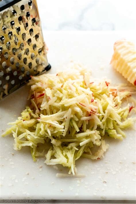 Photo of grated apples in a bowl