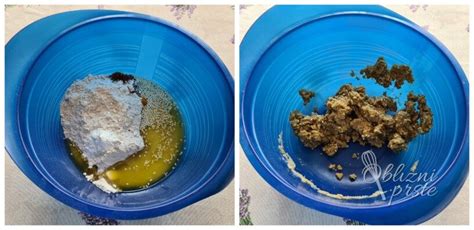 Fotografija različnih semen in moke za pripravo krekerjev