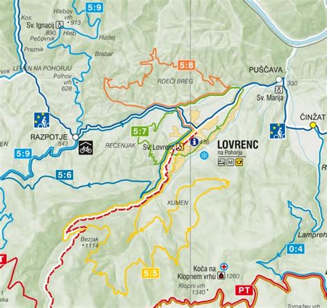 Karta: Kolesarske in pohodniške poti okoli ribnika Savci in v Jeruzalemskih goricah