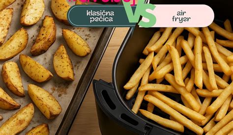 Infografika: primerjava cvrtja v olju in Air Fryerja za polento