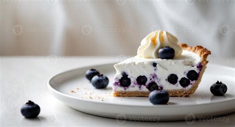 Thematic photo of a slice of cottage cheese pie with berry topping