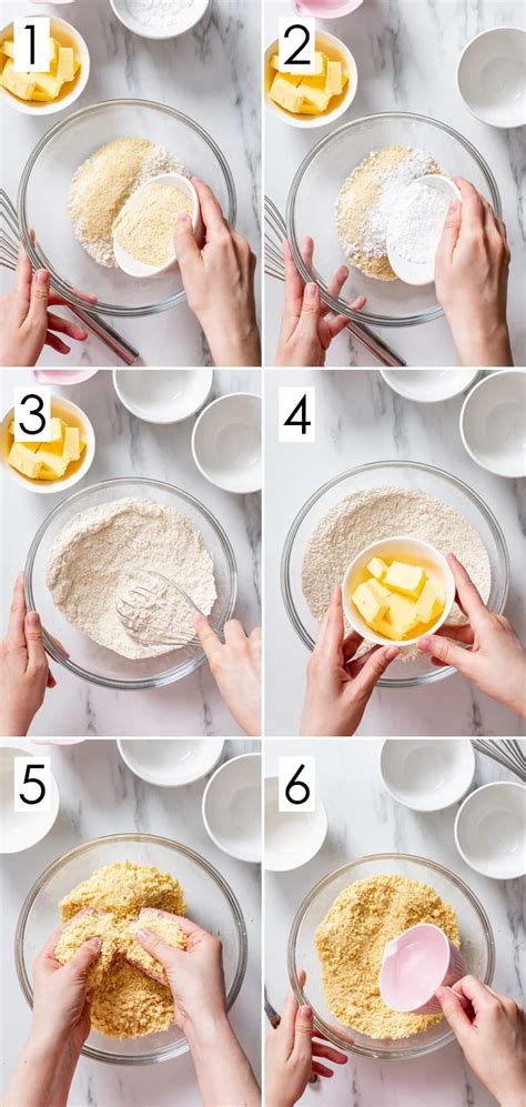 Infographic showing the process of making shortcrust pastry