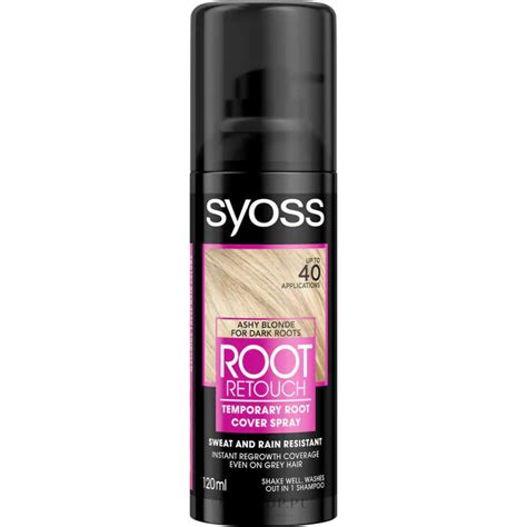 Tematska fotografija izdelka Syoss Root Retoucher sprej z modelom