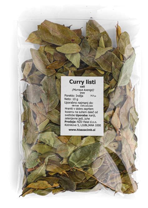Curry drevo z listi