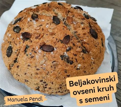 Fotografija hlebca kruha brez glutena in kvasa, posutega s semeni
