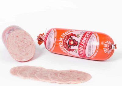 Thematic photo of Ljubljanska salama sliced on a board