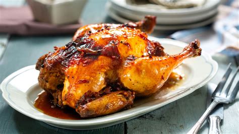 Počivajoči pečen piščanec