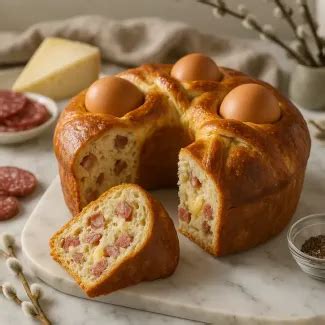 Tradicionalni italijanski velikonočni kruhki z jajcem in barvnimi mrvicami