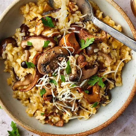 Photo of risotto with mushrooms