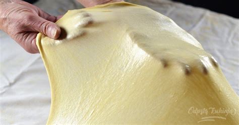 Fotografija sestavin za vlečeno testo