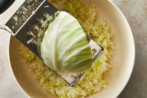 Photo showing the process of shredding cabbage and hollowing out peppers