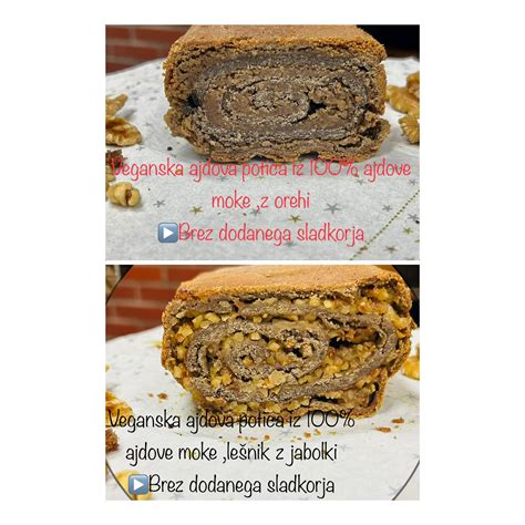 Tradicionalni slovenski ajdnek (potica iz ajdove moke z orehi in medom)