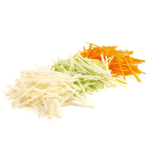 Sveža julienne narezana zelenjava za stir-fry