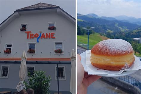 Zgodovinska ilustracija krofov ali starega načina cvrtja, zemlevid Trojane