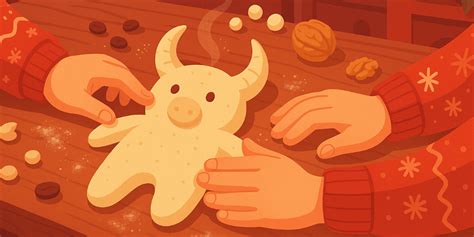 Ilustracija glinenih posodic z narastkom iz kruha in mandarin