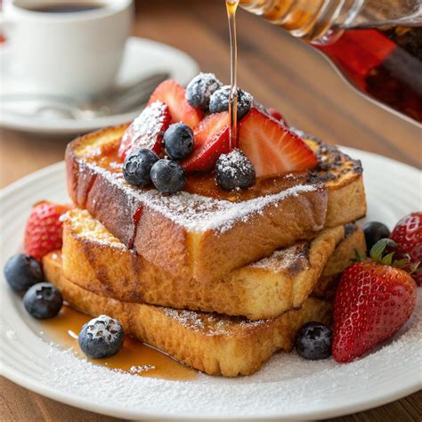 Tematska fotografija: Francoski toast na krožniku z jagodičjem in stopljeno čokolado